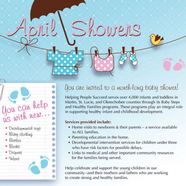 April Showers Baby Shower 2021 Rains Gifts for Martin County Families