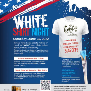 Celebrate the Red “White” and Blue at Helping People Succeed’s White Shirt Night